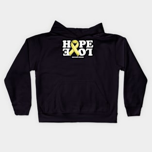 Bone Cancer Support | Yellow Ribbon Squad Support Bone Cancer awareness Kids Hoodie